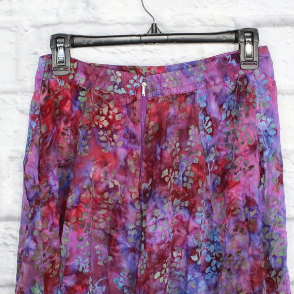 Mexicali Blues Purple Floral Fully Lined Midi Skirts Size M - Picture 4 of 8